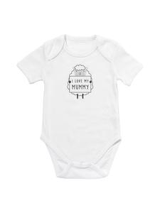 Schlummersack Детский боди из органического хлопка с надписью, с короткими рукавами, белого цвета