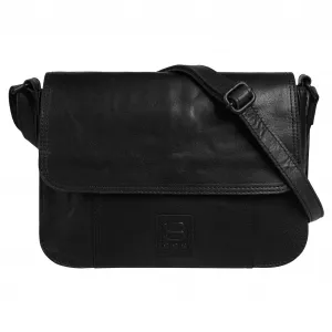 Сумка через плечо Spikes & Sparrow, натуральная кожа, черный