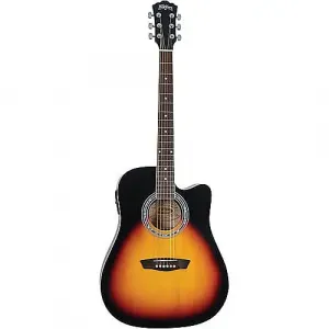 Акустическая электро-гитара Washburn WA90CEVSB Dreadnought. Цвет Tobacco Burst