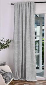 Шина Милана из синели с подвеской на люверсах золотого цвета - штора на люверсах непрозрачная - 560x245см (Ш x В) кораллово-красный Astek