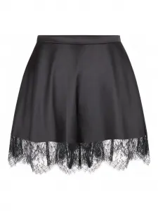Атласные шорты с кружевом Nina Ricci, черный