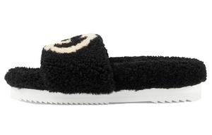 Сандалии GUCCI Women's Slide 'Interlocking G Merino Wool - Black' Women's