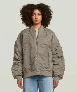 Куртка-бомбер Macro Balloon/Силуэт воздушного шара, модель MA1, с застежкой-молнией, свободного кроя G-Star Raw, цвет Coated Whitebait