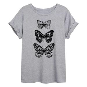 Струящаяся футболка Stacked Butterflies для юниоров Licensed Character, серый