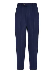 Брюки со складками Brunello Cucinelli, синий
