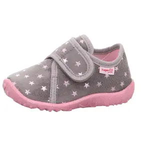 Кеды Superfit "SPOTTY WMS: Medium", туфли на липучке, туфли для детского сада с милым мотивом, цвет Grau-Rosa Stern