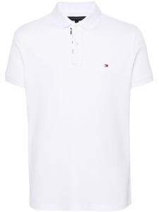 Tommy Hilfiger рубашка поло с вышитым логотипом, белый