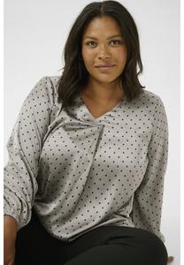 Блуза Kaffe Curve KCLENA, Steeple Gray Black Dot/Grey