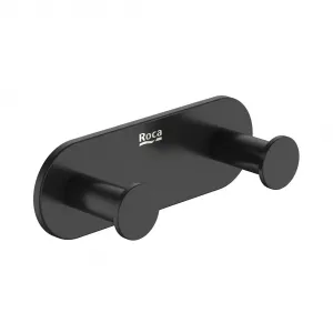 Двойная вешалка для ванной комнаты Hotels Round Roca, матовый черный