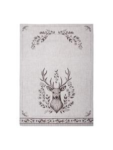 Clayre & Eef  Кухонное полотенце коричнево-серого цвета - (Д)70 x (Ш)50 см