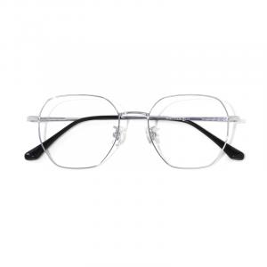 RUOYUN Титановая оправа для очков женская асимметричной формы, Shimmering Silver