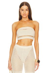 Топ retrofete Luiz Strapless in Ivory And Gold, цвет Ivory & Gold