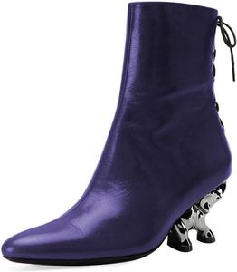 Женские ботильоны FSJ Chic с элегантным каблуком в виде слона, 2,6 дюйма, закрытый носок, боковая молния, шнуровка на спине, короткие ботильоны, удобные для ходьбы, платье, размеры US 4-16, Blue