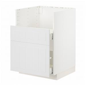 Напольный шкаф под мойку TALLSJÖN, white/Stensund white, 60x60 cm, Metod / Maximera IKEA