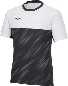 Футбольная форма Mizuno P2MAA045, футболка с графическим принтом Solar Cut, короткий рукав, материал Solar Cut, черный