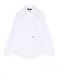 Рубашка с длинными рукавами и логотипом Dsquared2 Kids, белый