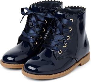 Ботиночки из искусственной кожи для девочек и малышей Gymboree, ботильоны, Navy Lace Up