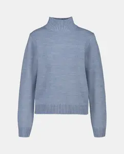 Женский однотонный свитер с высоким воротником Easy Wear, индиго