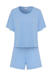 Короткий пижамный комплект LSCN by LASCANA, светло-голубой