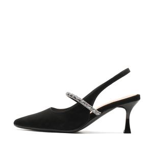 Dunnu Туфли на высоком тонком каблуке женские, черные