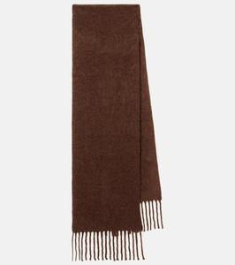 Шарф Carro из смесовой шерсти Jacquemus, коричневый