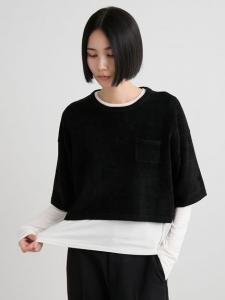 Комплект из вязаного топа и топа, сшитых вручную Miesrohe, цвет Blk[009]