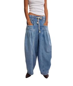 Брюки Free People Margo Wide Barrel Pull On, Bergamot