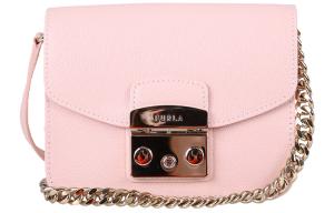 Furla Метрополис коллекция кожаная маленькая квадратная сумка через плечо женская розовая