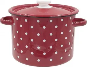 Эмалированная кастрюля с крышкой, 5,5 л, точечный узор Toro