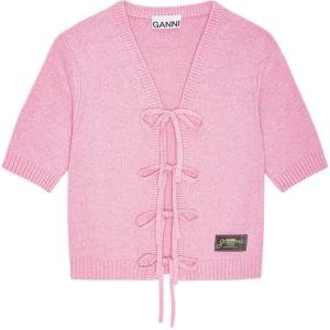 Кардиган с коротким рукавом GANNI, розовый