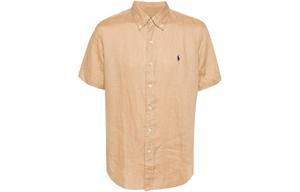 Льняная рубашка Polo Ralph Lauren, светло-коричневый