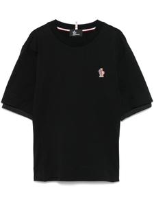 Футболка из хлопка с нашивкой-логотипом Moncler Grenoble, черный