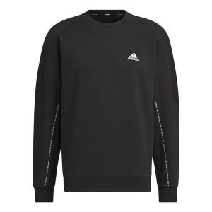 Свитера слово флис экипаж Adidas, черный