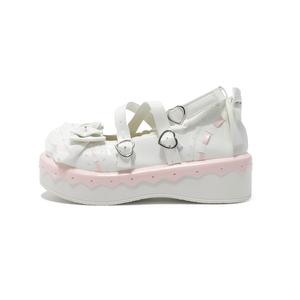 Yang Nianhua Платформенные туфли Мэри Джейн для женщин бело-розовые, цвет White Pink