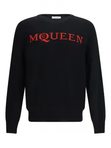 Свитер с логотипом и круглым вырезом Alexander McQueen, черный