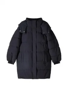 Пальто с капюшоном Patrizia Pepe Girl, черный