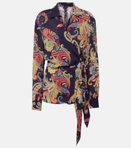 Верхняя часть с принтом Etro, цвет print on blue base