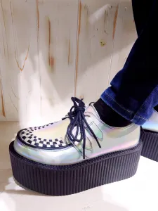 Туфли на платформе со шнуровкой Yosuke Usa, цвет Silver Combination