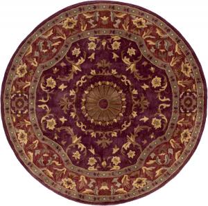 Ковер SAFAVIEH, 183 x 183 см, Empire Collection Burgundy EM459B ручной работы традиционный европейский премиум шерстяной