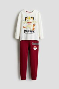 Пижама из хлопкового джерси с принтом H&M, мультиколор