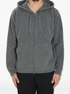 Толстовка на молнии с кулиской Roberto Collina, серый