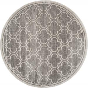 Ковер SAFAVIEH, 153 x 153 см, Amherst Collection Grey / Light Grey AMT412C Moroccan Geometric Non-Shedding для столовой, прихожей, гостиной, спальни