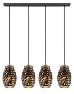 Подвесной светильник Globo, 90x15x120 см, черный/золотой