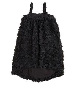 Платье из тюля с цветочной аппликацией Caroline Bosmans, черный