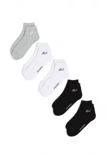 Фирменные короткие носки для кроссовок (комплект из 5 штук) Karl Lagerfeld, Black White Grey