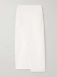 Юбка миди из льна с эффектом запаха Suis Faithfull, белый