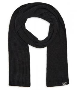 Шарф мужской Ea7 с добавлением шерсти, черный