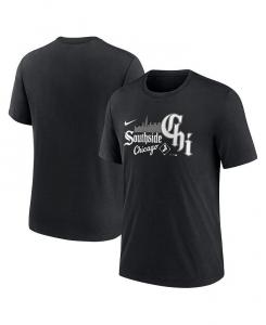 Мужская черная футболка Chicago White Sox City Connect Tri-Blend Nike, черный