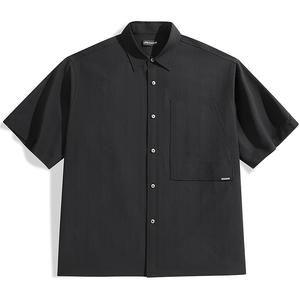 PEACEBIRD MEN Рубашка мужская Black 1 Lapel Moderate