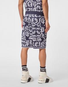 Шорты-корзины для бега Gothic Plein Philipp Plein, темно-синий